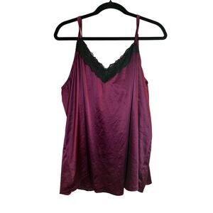 Torrid Satin Lace Trim Sleep Cami Plum Purple Cami size 1